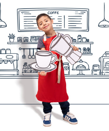 KIDS rojo cintas crema