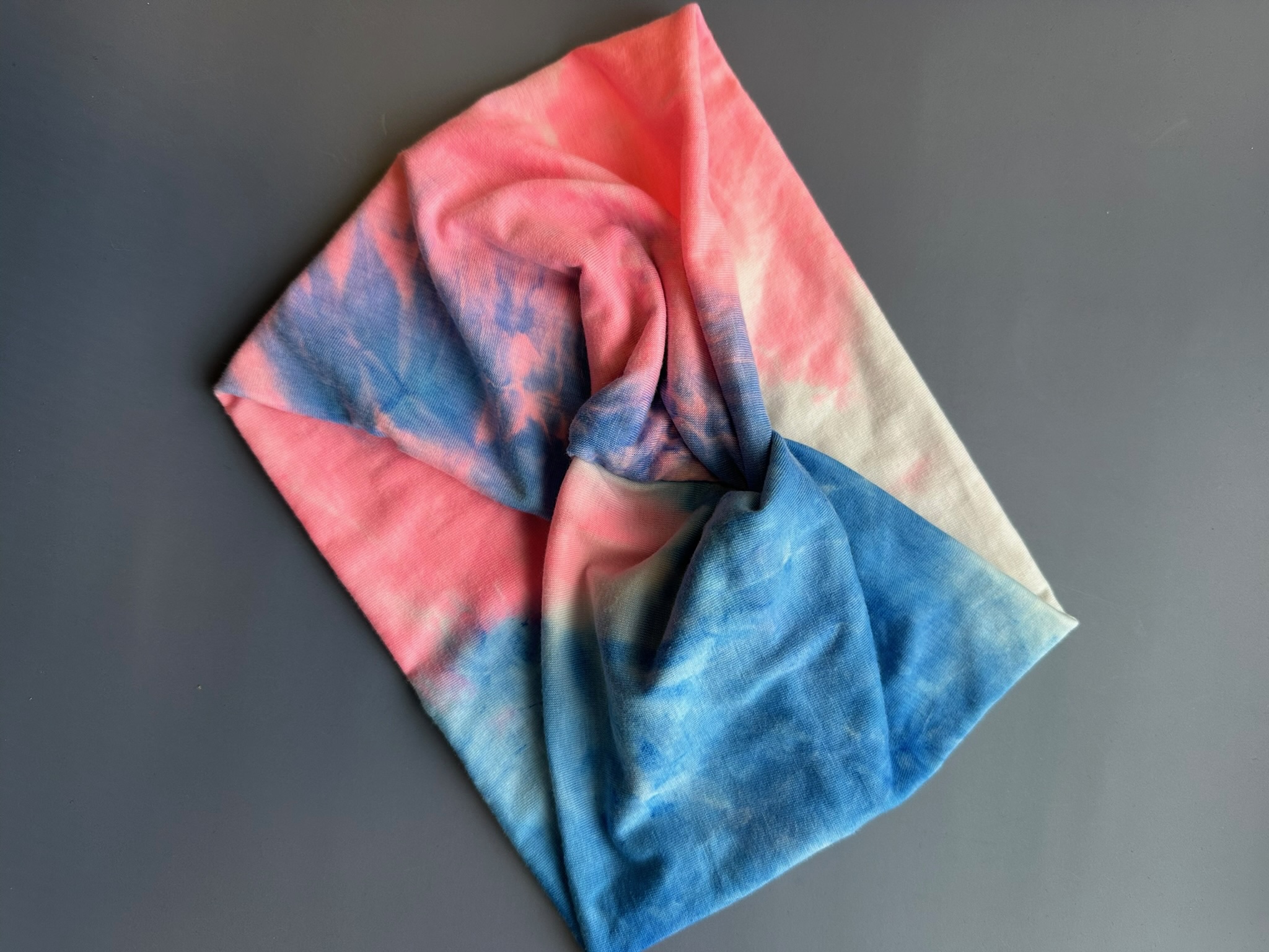Bandana Multicolor Azul - rosa (ancha)