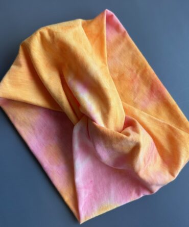 Bandana Multicolor naranja claro- Rosa (ancha)