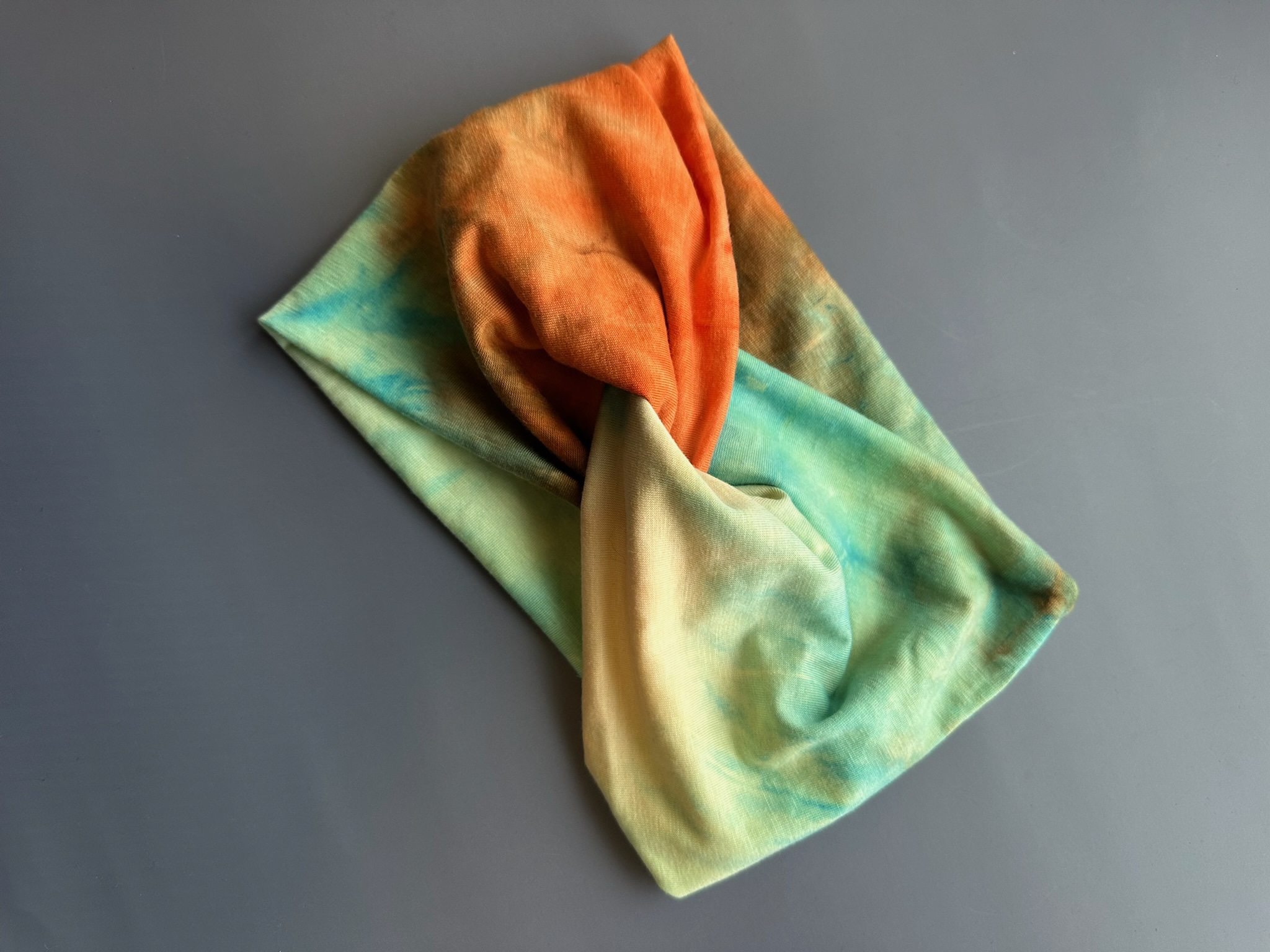 Bandana Multicolor Turquesa- naranja (ancha)