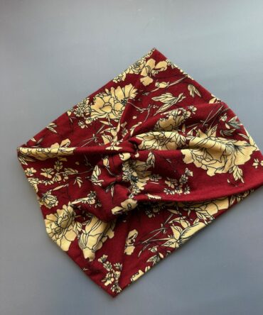 Bandana Estilo Floral Vino (ancha)