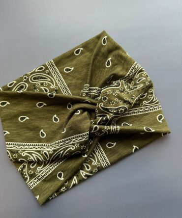 Bandana Estilo paliacate Verde Militar (ancha)