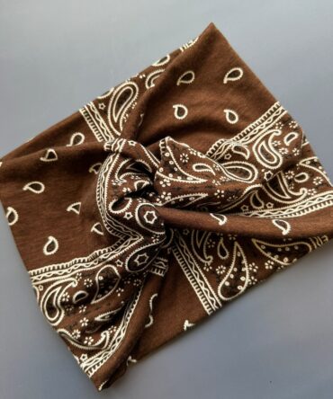 Bandana Estilo paliacate Café (ancha)