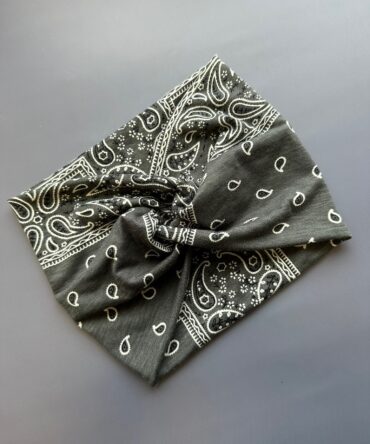 Bandana Estilo paliacate Gris Oxford (ancha)